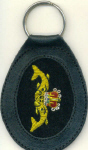 Gold Wire Badge Key Rings - Submarine (Dolphins)